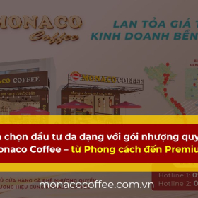 Lựa chọn đầu tư đa dạng với gói nhượng quyền Monaco Coffee – từ Phong cách đến Premium