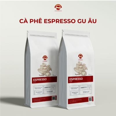 Cà phê Espresso Gu Âu pha máy 500g