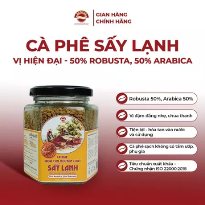 Cà Phê Hòa Tan Sấy Lạnh 50% Robusta, 50% Arabica - 40G